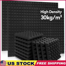 High Density Acoustic Foam Panels Soundproofing Walls Home Studio Theater New