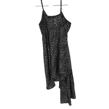 Nasty Gal Collection Size 16 Black White Speckled Print Asymmetrical Midi Dress