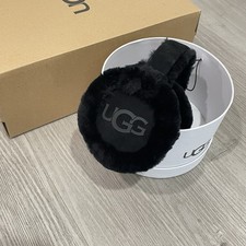 UGG Classic Genuine Shearling Earmuffs Black Women One Size New w/ Box