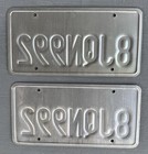 Pair CA Permanent Fleet License Plates 2 California Expired Lic — photo 2