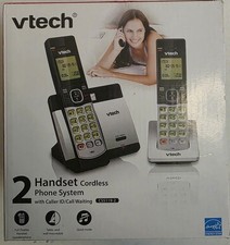 VTech CS5119-2 DECT 6.0 2 Handset Cordless Phone with Caller ID - Gray/Black NEW
