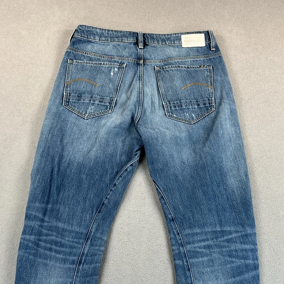 Pantalones de mezclilla G-Star RAW ARC 3D Mid Boyfriend para mujer 30 azul desgastado etiqueta lee 27 Foto 3 de 4