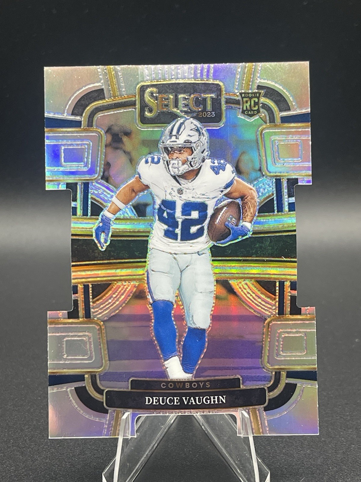 2023 Panini Select - Concourse Deuce Vaughn #28 Silver Prizm Die-Cut (RC)