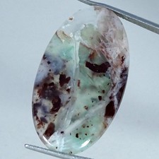 23.20Cts RARE Natural Aqua Chalcedony Oval Cabochon Gemstone 20X36X4MM