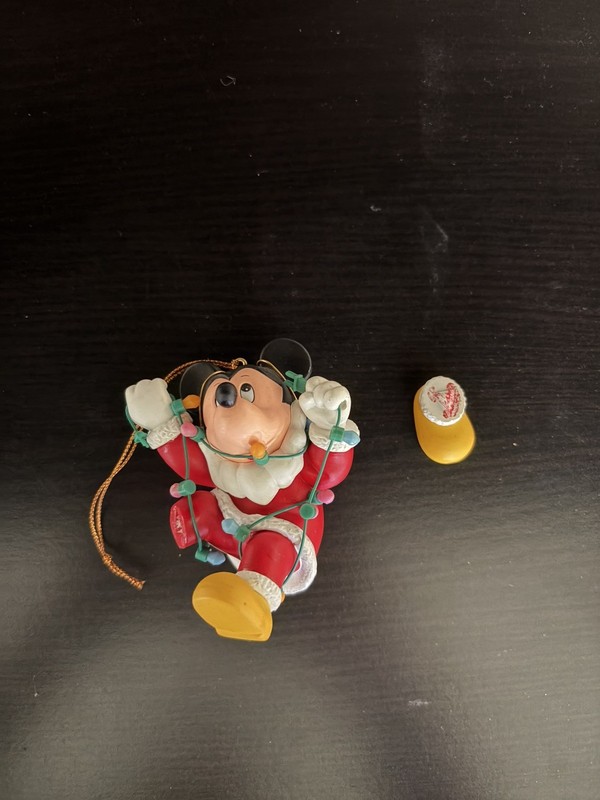 Disney Mickey Christmas Ornament (broken foot, with box) 