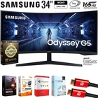 Samsung 34" Odyssey G55T WQHD Curved Gaming Monitor +26 Months Protection Bundle