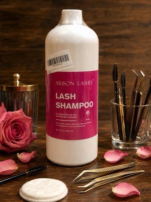 ARISON LASHES Lash Shampoo Rose 900mL Eyelash Extension Cleanser Exp 08/2026