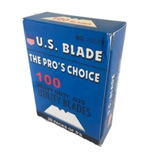 U.S. Blade Utility Knife Replacement Blades, 100Pc (112-09)