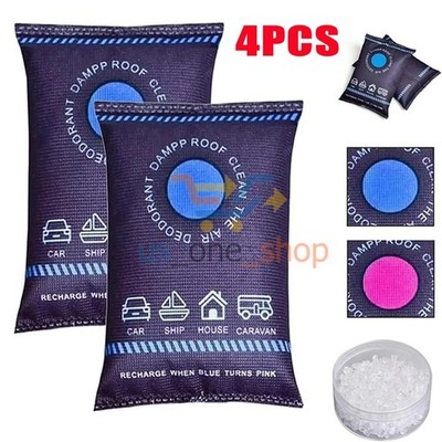 4Pcs Reusable Dehumidifier Bag Dehumidification Bag Desiccant for Car Home Use