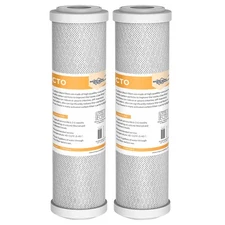 2 Pack 5μm 10"x2.5" Carbon Block Water Filter Replacement Cartridges Whole House