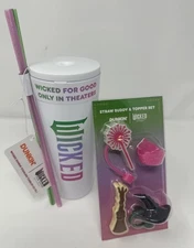 Dunkin Donuts wicked For Good Cup Straw Tumbler Straw Topper buddy Glinda Wand