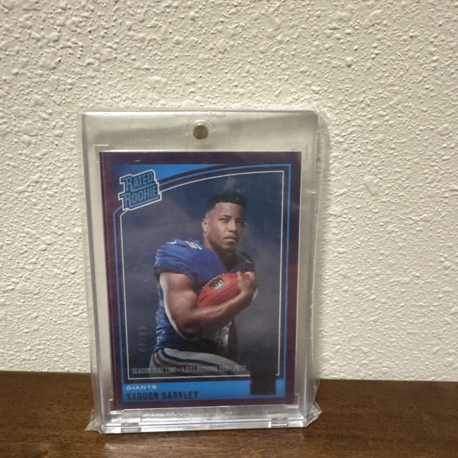 2018 Panini Donruss - Rated Rookie Stat Line Season #306 Saquon Barkley /99 (RC)