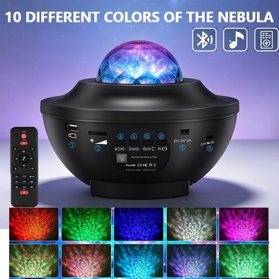 Bluetooth Galaxy Star Projector,10 Different Colors Nebula Night Light Projector