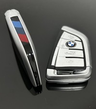 NEU Schl�ssel Geh�use 4 Tasten mit EMBLEM f�r BMW METALL 3 5 6 8 X3 X4 X5 X7 ...