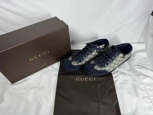 Baskets basses GUCCI GG Ace monogramme suprême toile US 12,5 TS 340426