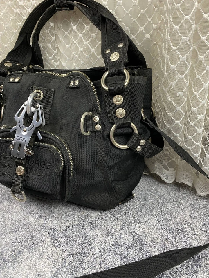 George Gina & Lucy Principessa Black Shoulder Bag with RFID Pocket Faded - Image 3 of 4