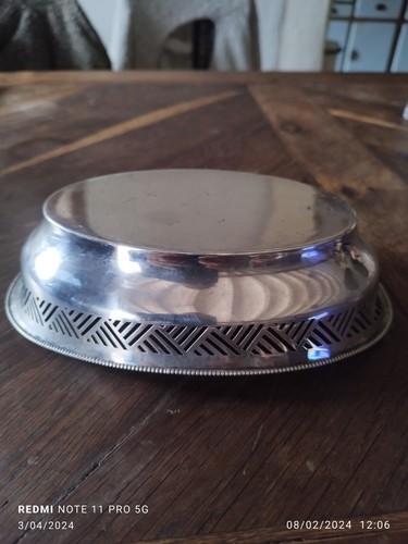 CORBEILLE A PAIN OVALE ART DECO EN ARGENT 900 - Imagen 11 de 14