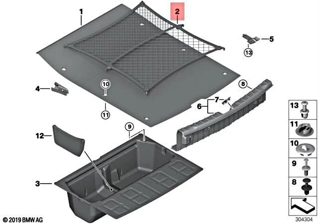 Brand new BMW Trunk Cargo Net OEM 51476995903 new | eBay 
