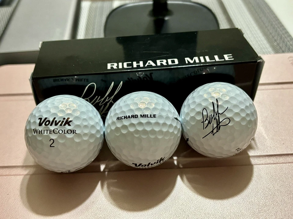 Sammlerstück Richard Mille/Baba Watson signierter Golfball - 3-teiliges Set - Bild 1 von 1