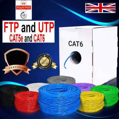 50-305 m RJ45 Cat5e-Cat6 Ethernet Netzwerk IN/OUTDOOR FTP UTP Rolle Kabel Leitung Posten