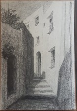 Antonino Leto (Monreale 1844 - Capri 1913)   - Carboncino su carta 