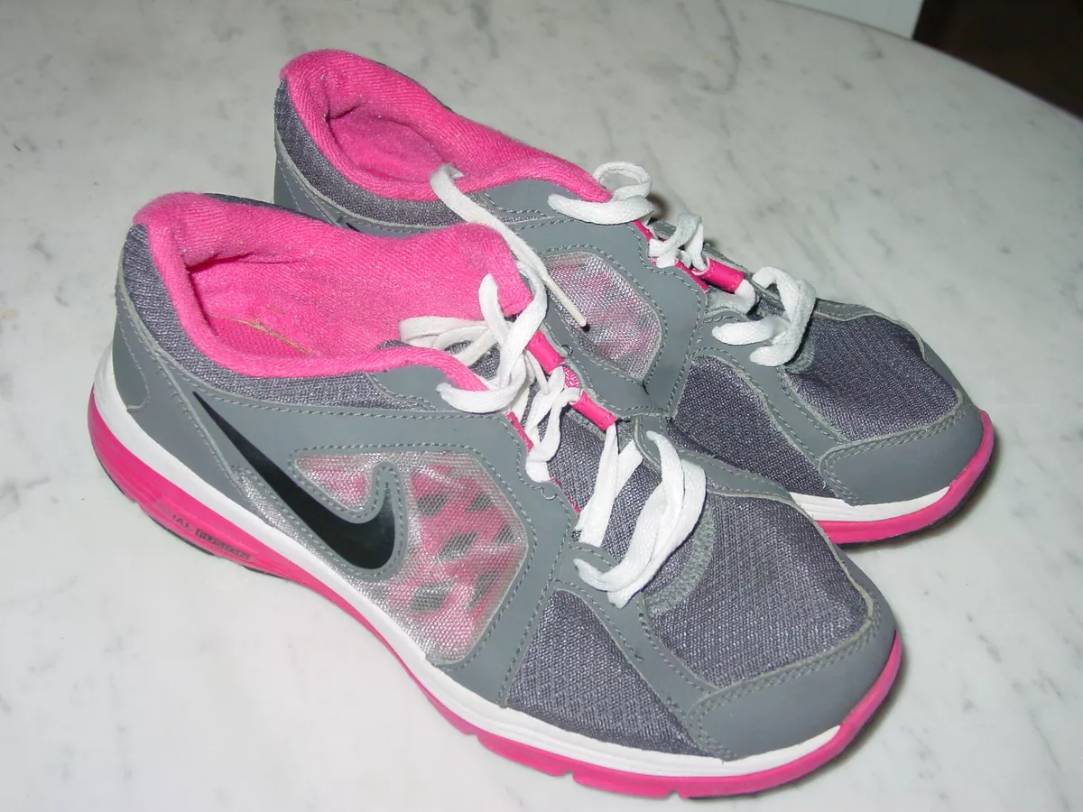 2012 Nike Dual Fusion Run Fireberry Dark Grey Youth Running Shoes Size 6.5Y