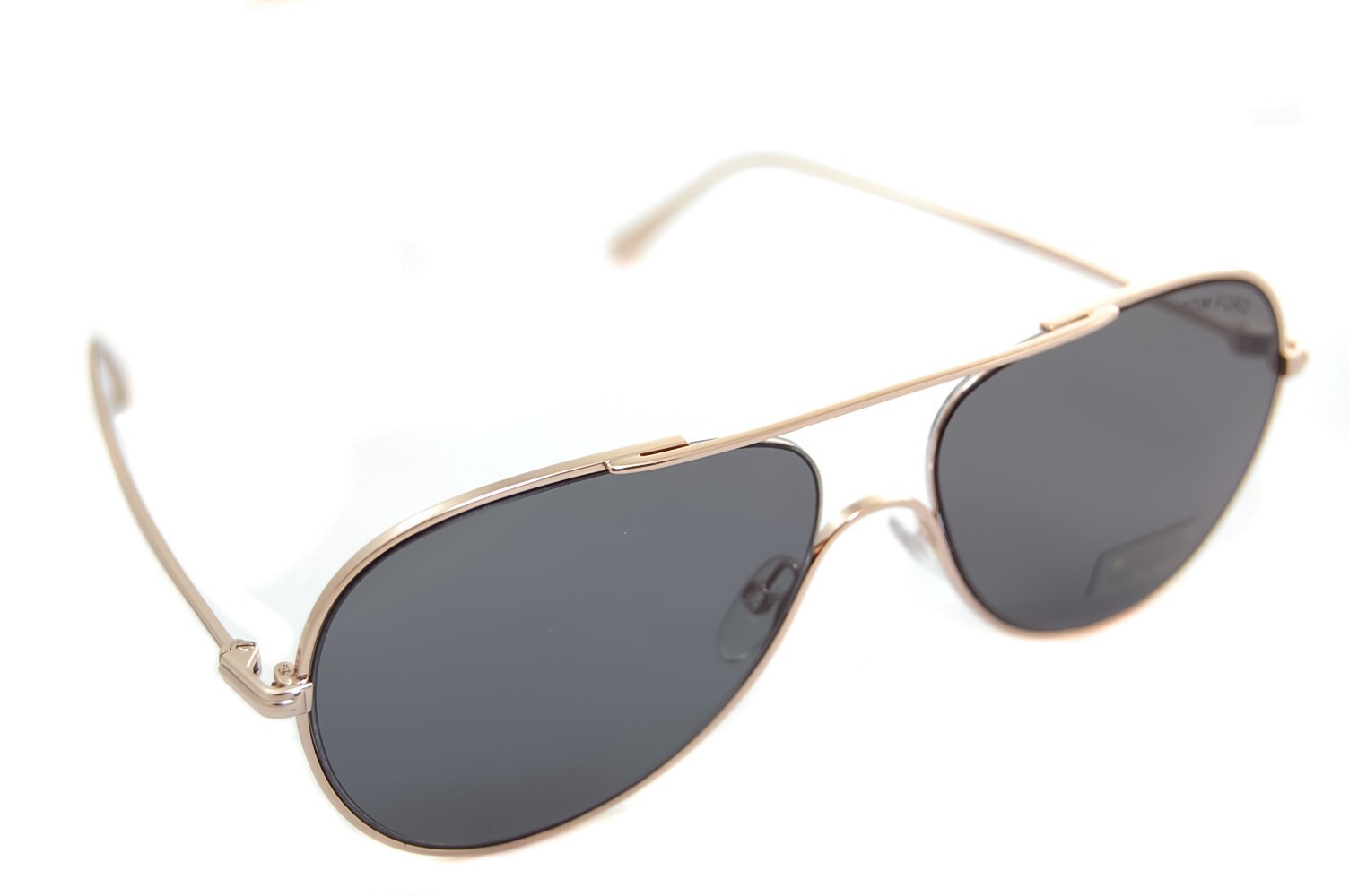 TOM FORD ANTHONY TF695 28A 60mm Mens Large PILOT Sunglasses GOLD GREY
