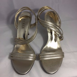 Ralph Lauren Gold Metallic ADDIE Strappy Heels Dress Cocktail Shoes Womens 8.5 B | eBay
