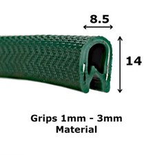 Green Protective Edge Trim for 1-3mm - Interior Exterior DIY Garden - Per Metre 