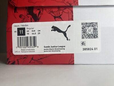 Puma SUEDE JUSTICE LEAGUE / Men's Size 11 / 38582401 / FAT LACES