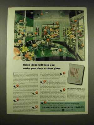 1944 Armstrong's Linoleum Floors Ad - Shop a Show Place