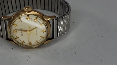 Vintage Bulova Self-winding Men's Watch 10K RGP Bezel Flex On