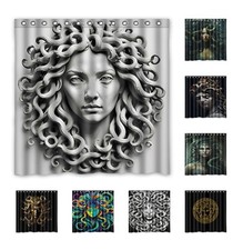 Medusa's Head Waterproof Polyester Shower Curtain Decor Hooks USA Free Tax