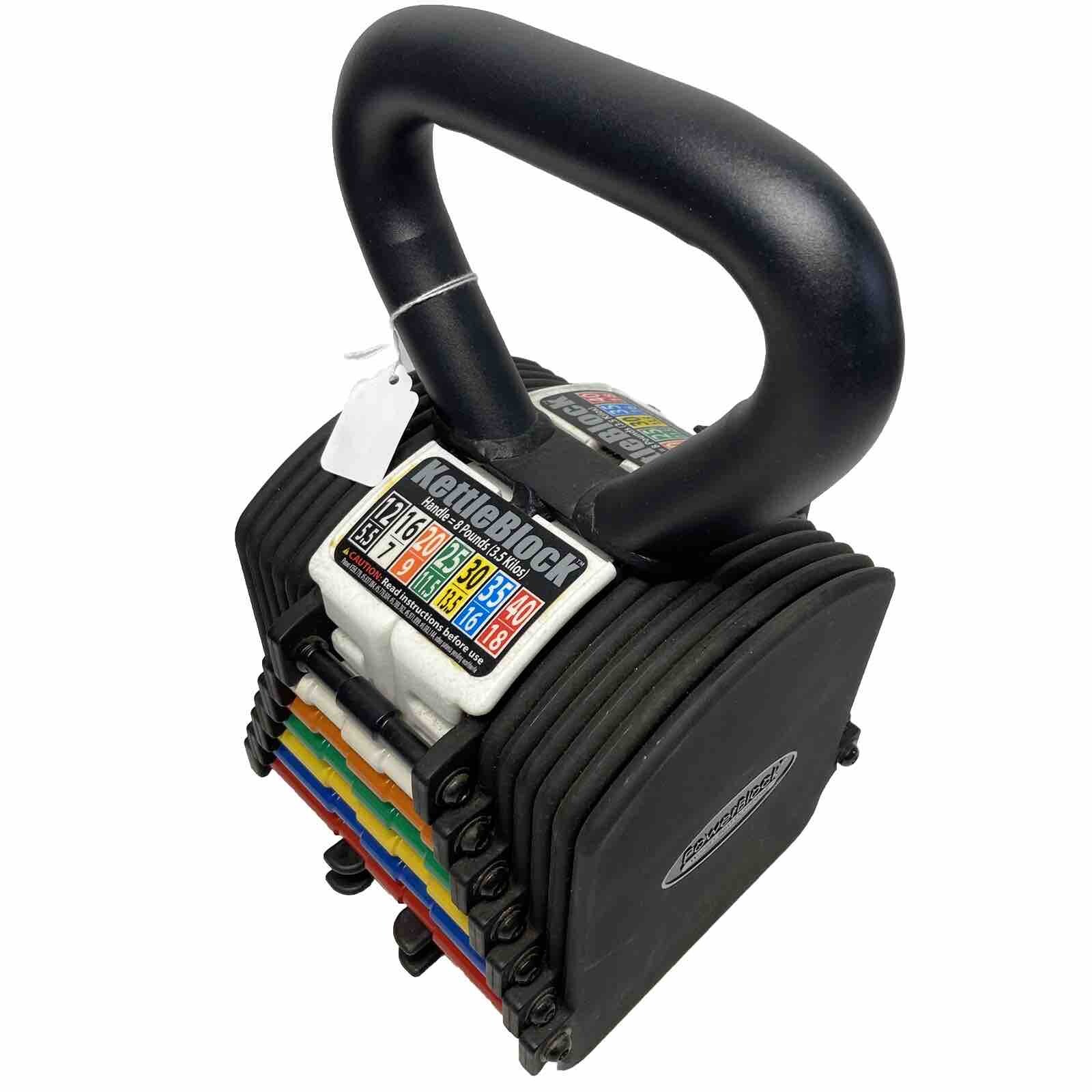 KettleBlock PowerBlock Adjustable Kettlebell 840 Lbs Kettle Block eBay