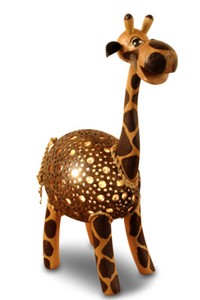 Holz Lampe Kokoslampe Kokosnuss Leuchte Tier Motiv Kinderzimmer Kinder Licht Ebay 