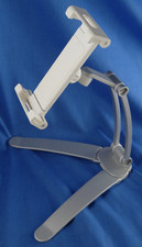 iPad Tablet Phone eReader Holder Desktop Stand Silver metal universal folding