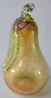 Vintage Murano Venetian Hand Blown Glass Pear w/ Gold Inclusions