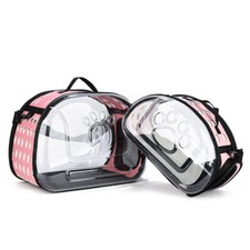 Pet Daily Kit Soft-Side Cat Dog Carrier, Collapsible Clear Tote for Small Animal