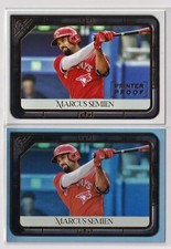 MARCUS SEMIEN Lot(2) Printer Proof & Rainbow Foil 2021 Topps Gallery Blue Jays