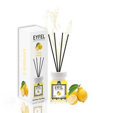 EYFEL Perfume With Diffuser Fragrance For CAR Home WC AIR FRESHENER LEMON 120ML