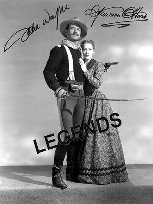 John Wayne & Maureen O'Hara  ''RIO GRANDE''  AUTOGRAPHED  8x10 B&W Reprint 