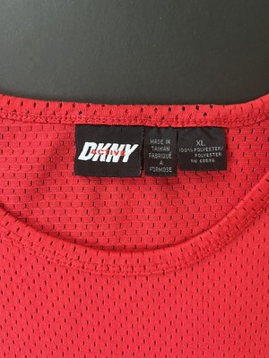 Vintage 90s DKNY Active Mesh Red Shirt | eBay