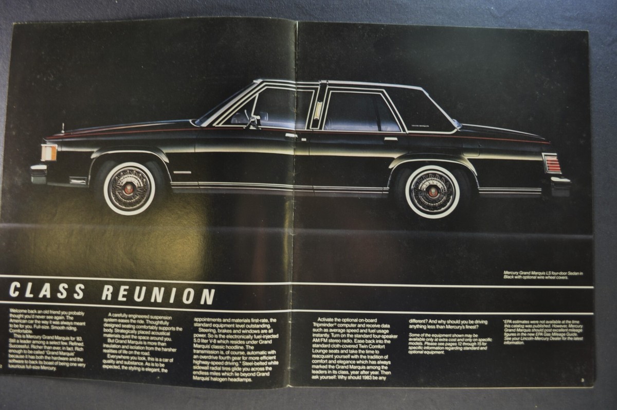 1983 Mercury Grand Marquis Brochure LS Colony Park Wagon Nice