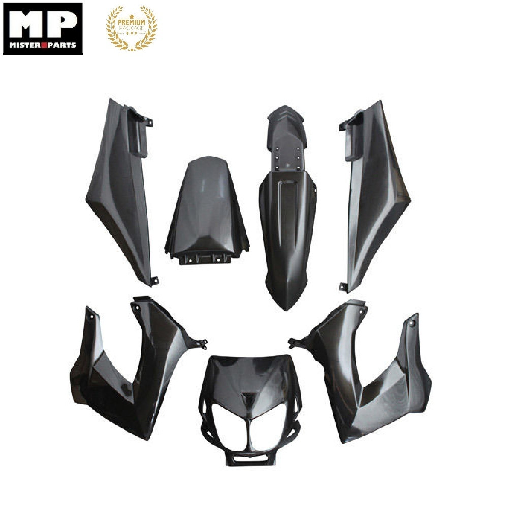 Kit carénage Derbi Senda noir haute résistance en ABS injecté pour modèle DRD et Xtrem