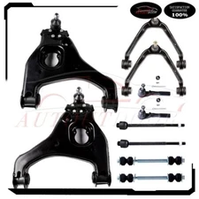 10pcs Front Lower Upper Control Arms Sway Bar Tie Rod For Chevy Silverado 1500