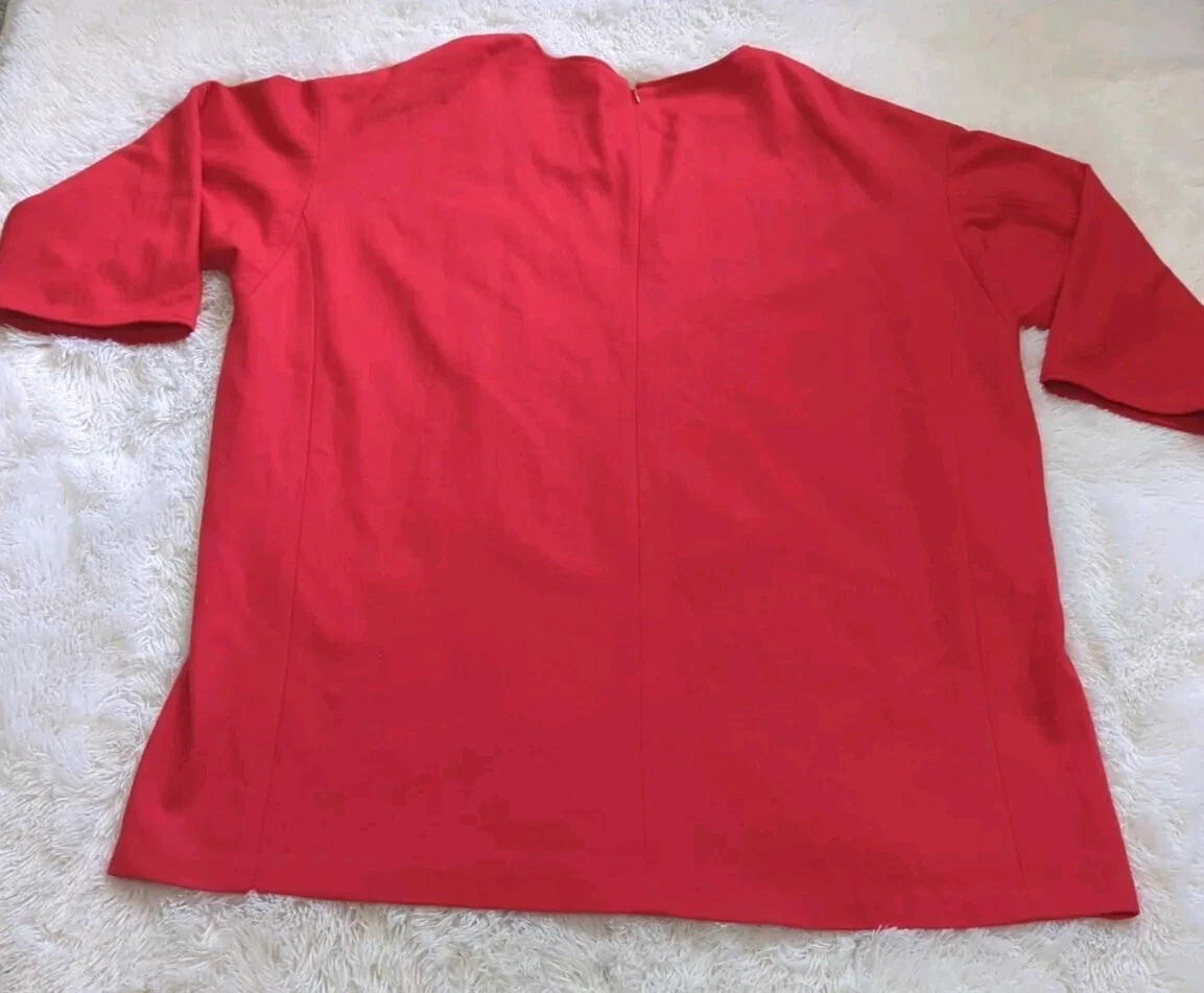 VALENTINO Abito tubino donna Frances Valentine rosso lana tessuto taglia 2xl tasche