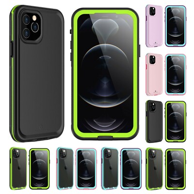 For iPhone 12 Pro Max Case Waterproof 12 Mini Shockproof Snow Screen Protector