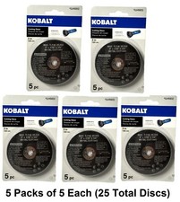 3" Metal Cutting Discs Max RPM 25,000 Kobalt (25 Total Discs) (5-PACK) NEW