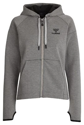 hummel Damen Classic Bee Wo Neo Zip Jacket Grau Jacke Kapuzenpullover Sweatshirt