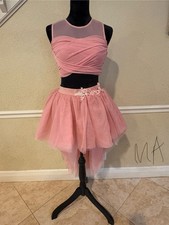 Two Piece Pink Lyrical/Ballet Costume. Size Medium Adult